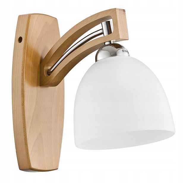 Alfa Magnat nástěnná lampa dřevěná bílá 1xE27 IP20 22x24 cm