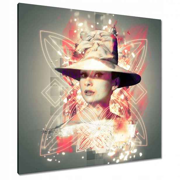 Obrazy 80x80 Audrey v klobouku