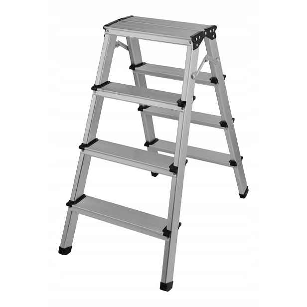 Žebřík Skládací Hliníkový 4 stupňový oboustranný domácí lehký 78cm 150kg