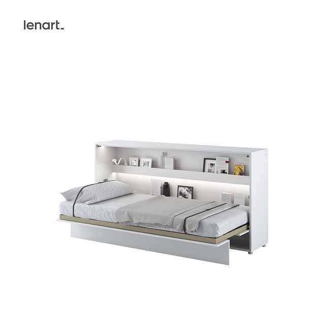 Dig-net nábytek Sklápěcí postel Lenart BED CONCEPT BC-06p bílý lesk | 90 x 200 cm
