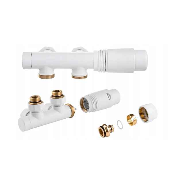 Ventil pro radiátor Duoplex 50 mm Bílý