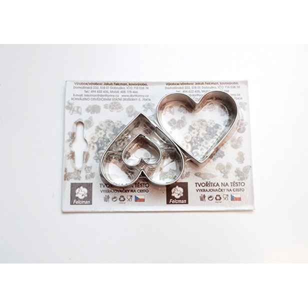 vykr. 0870 Srdíčka, 5cm, 2ks /b.SKIN/