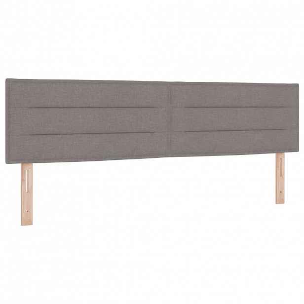 vidaXL Čelo postele Taupe textil