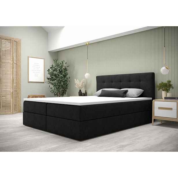 Moderní postel 140x200 s úložným prostorem STIG 5 - antracit