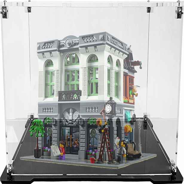 Vitrína s černou základnou pro Lego 10251 Creator Expert Banka