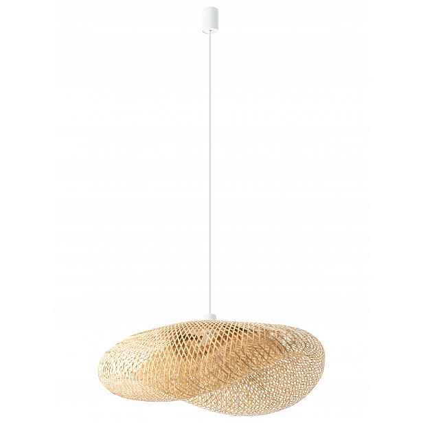 Závěsná lampa Havana L 1xE27 Velké Bambusové Stínidlo Ložnicové Osvětlení