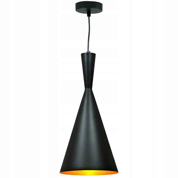 Závěsná lampa Polux Modern E27 150 cm černo-zlatá kovová IP20