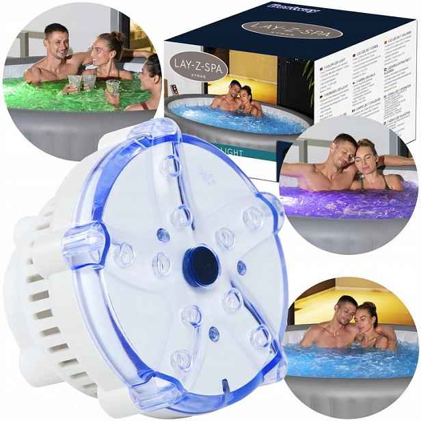 Barevná Led Lampa Osvětlení do Bazénu a Jacuzzi Bestway Lay Z Spa 60303