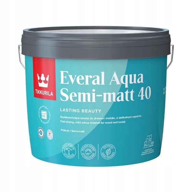 Barva na dřevo a kov Tikkurila Everal Aqua Polomat 40 2,7L Barvy