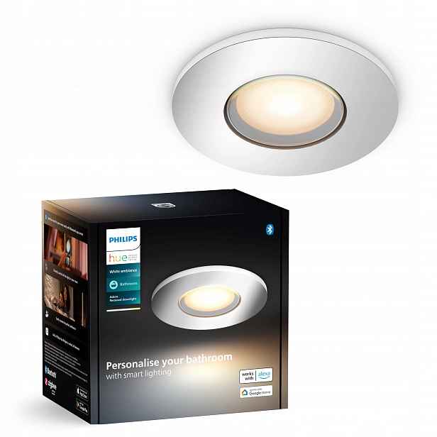Led podomítkové svítidlo GU10 IP44 do koupelny Chrom Zigbee Adore Philips Hue