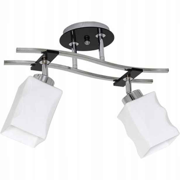 Luminex Stropní Svítidlo Derby Chrom 2xE27 Skleněné stínítka 15W IP20