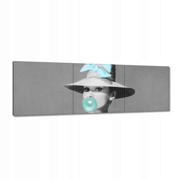 Obrazy 120x40 Audrey Hepburnová s gumou