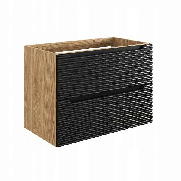 Szafka pod umywalkę 80cm 2 szuflady Ocean Black