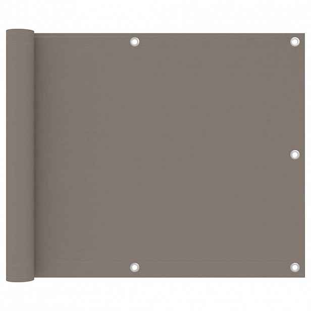 vidaXL Balkónová zástěna taupe 75 x 400 cm oxfordská látka