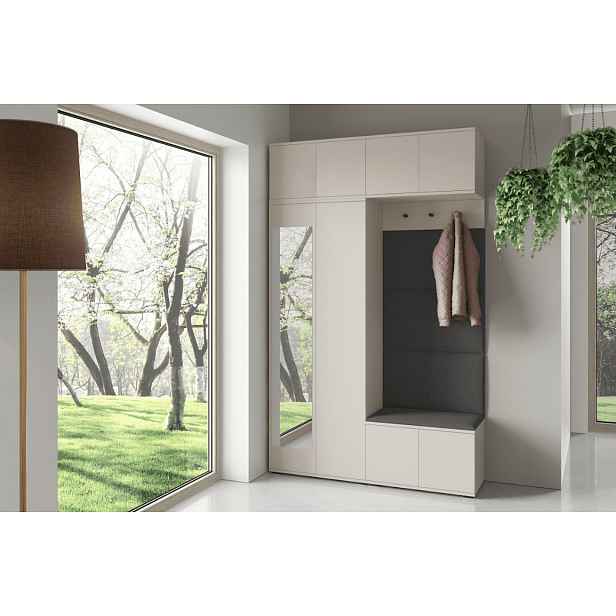 ArtPK Předsíň BIANCO 1 | cashmere se zrcadlem Barva: Trinity 15