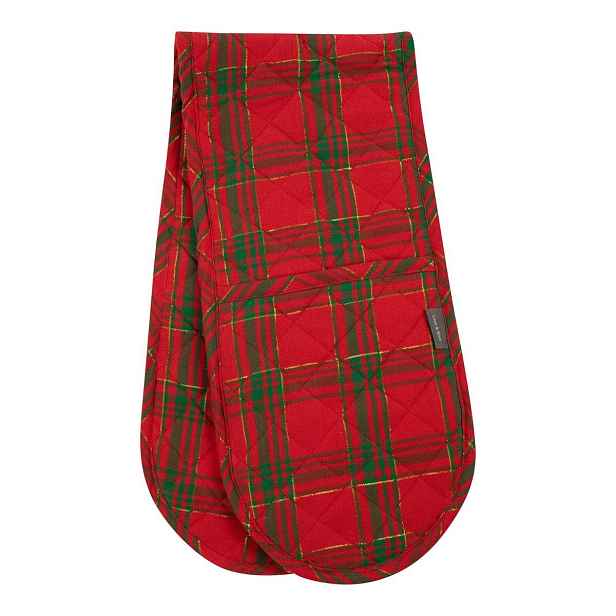 Červeno-zelená vánoční dvojitá chňapka Wonder Christmas – 85*18*2,6 cm Mars & More