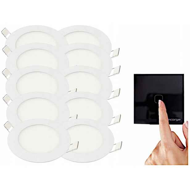 Moderní sada Halogenový panel 3W 10x spínač