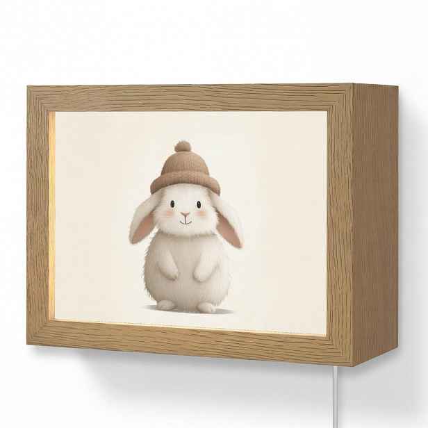 OnlyWow NÁSTĚNNÁ LAMPA Králík - Klobouk - Uši - béžový 20x15 cm