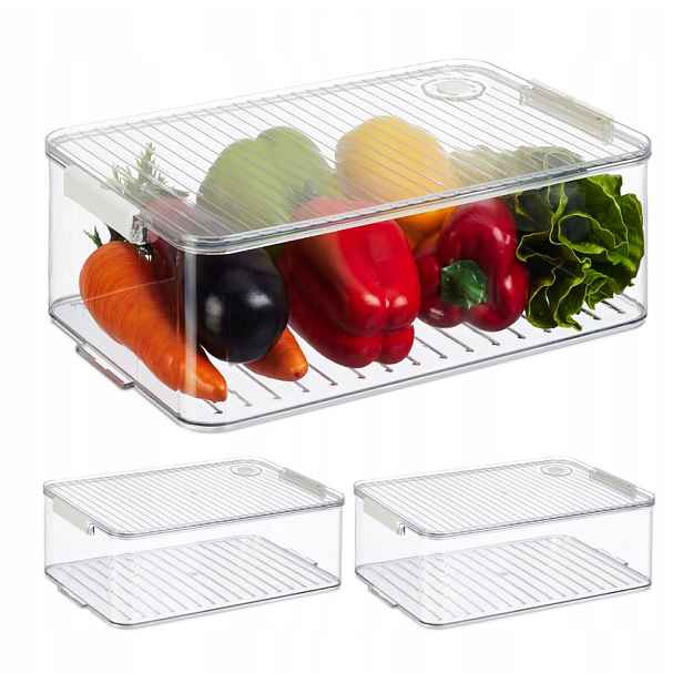 Organizér na nádoby na potraviny do ledničky sada 4 kusů Relaxdays