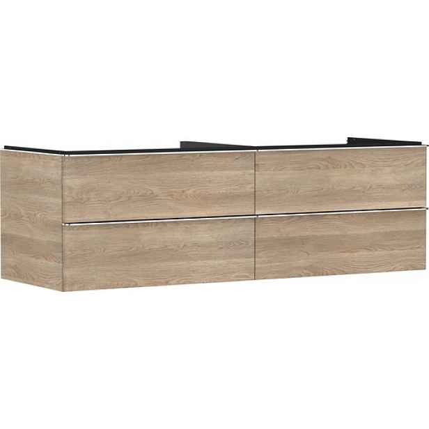 Skříňka pod umyvadlo pod desku Hansgrohe Xelu Q 156x49,5x55 cm přírodní dub 54092000