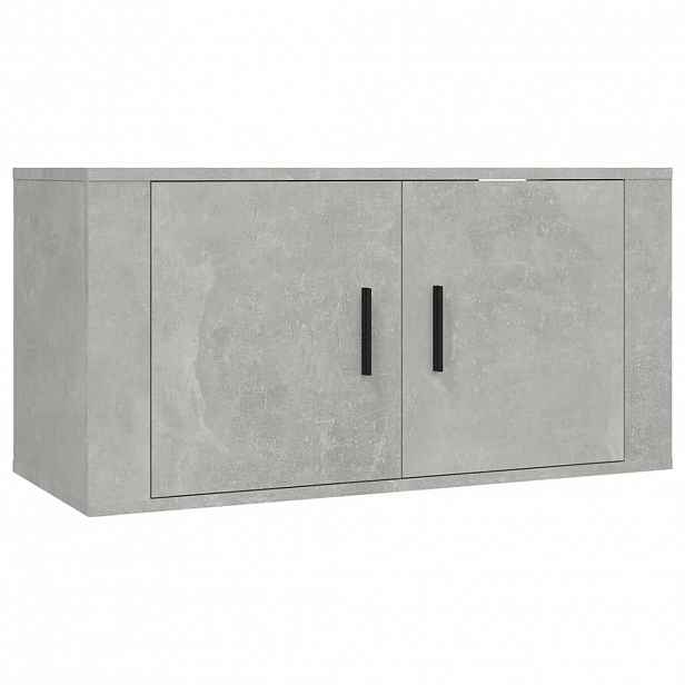 vidaXL Nástěnná TV skříňka betonově šedá 80 x 34,5 x 40 cm