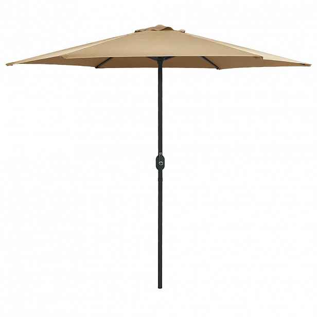 vidaXL Zahradní slunečník s hliníkovou tyčí 270 x 246 cm taupe