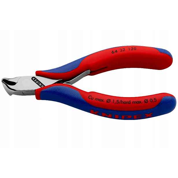 Čelní štípací kleště pro elektroniku Knipex 120 mm, přesné ořezávače