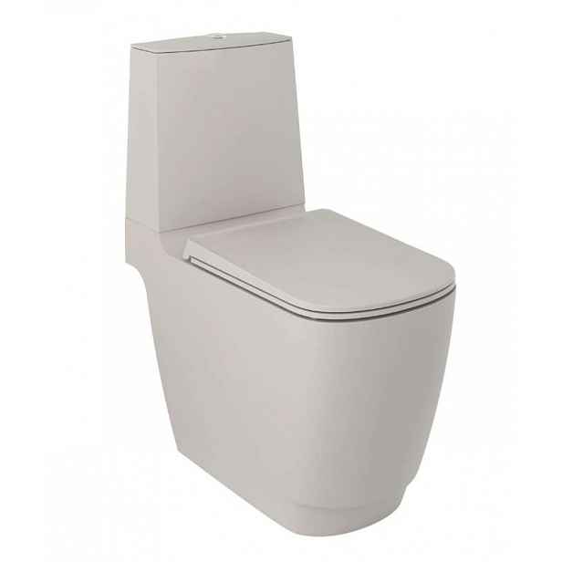 Kludi Resa S - WC kombi mísa, spodní odpad, Rimless, Spiralflush, matná písečně šedá 27WCB02O2