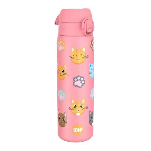 "Slim" láhev na vodu, nerezová ocel, 600 ml, Cats - Ion8
