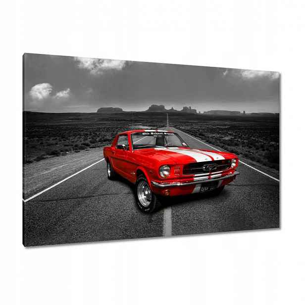 Obrazy 120x80 Červený Ford Mustang Usa