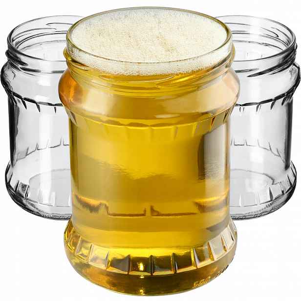 48x Skleněná Zavařovací Sklenice 500ml Na Zavařeniny Med Džem