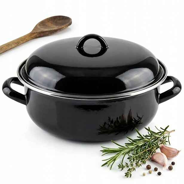 Hrnec 4.5 L Ocelový Černý 28 cm Pro Elektrické Plynové Kuchyně