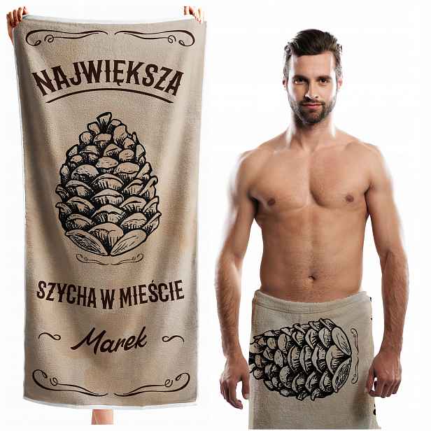 Plážový Ručník Největší Šicha Ve Městě, Personalizovaný S Jménem
