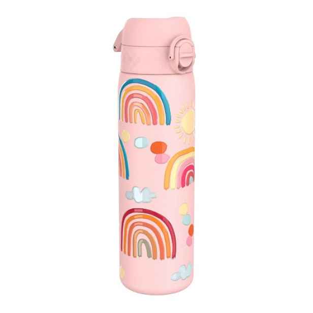 "Slim" láhev na vodu, nerezová ocel, 600 ml, Rainbows - Ion8