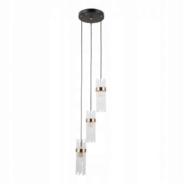Závěsná lampa Stropní Svítidlo Taraso Zlatá Glamour 3x E14 40W Stylová Italux