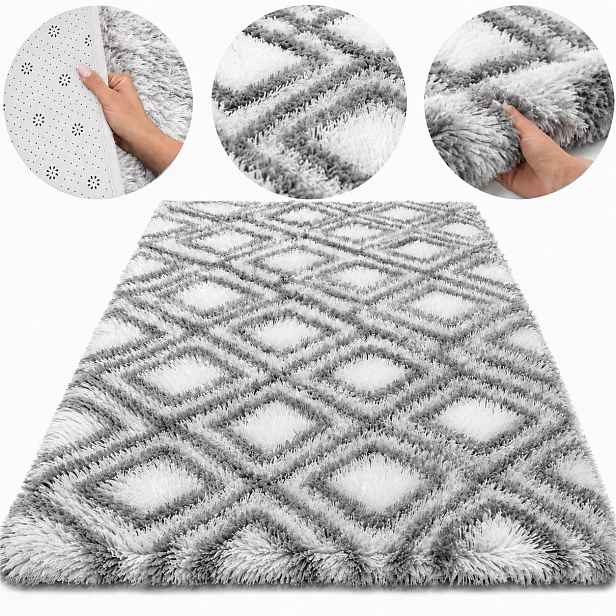 Měkký koberec shaggy ombre protiskluzový moderní obývací pokoj velikost 200x300