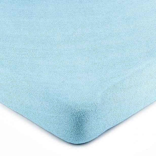 4Home froté prostěradlo světle modrá, 180 x 200 cm