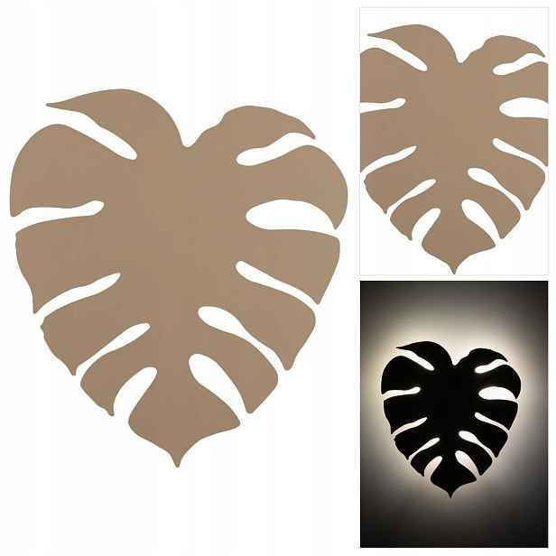 Béžové nástěnné svítidlo Monstera je moderním bodem světla v chodbě Tk Lighting