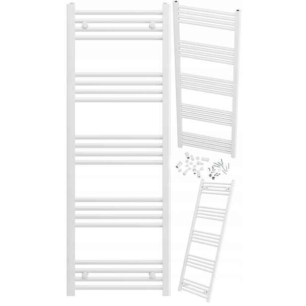 Koupelnový Radiátor Bílý Breno Žebříkový 50x140 cm Moderní Radiátor