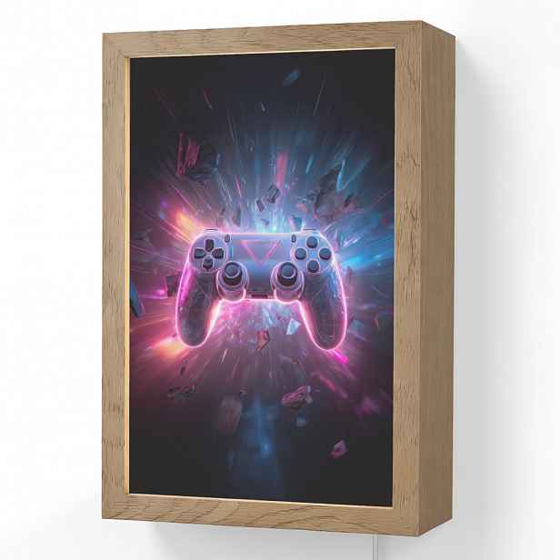 OnlyWow NÁSTĚNNÁ LAMPA Controller - Neon - Explosion - Abstraktní 20x30 cm