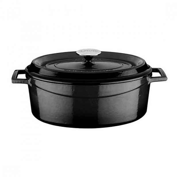 Oválný hrnec, litinový, 31 cm/5,47 l, "Trendy", černý - LAVA