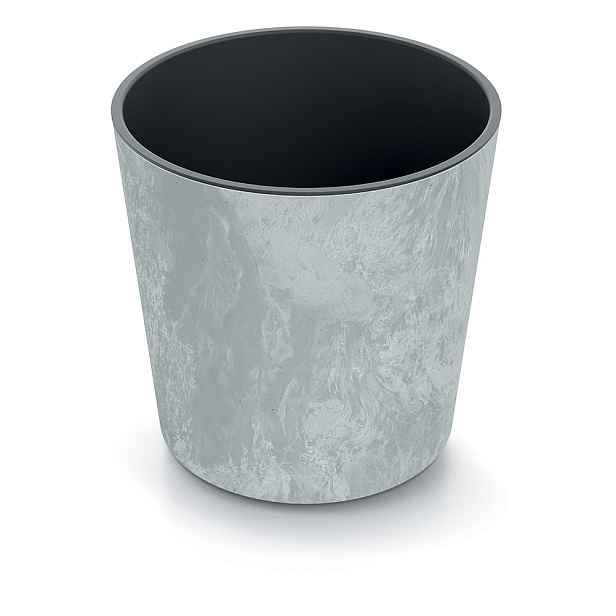 Prosperplast Květináč NURBI ROUNDED BETON EFFECT šedivý, varianta 30 cm