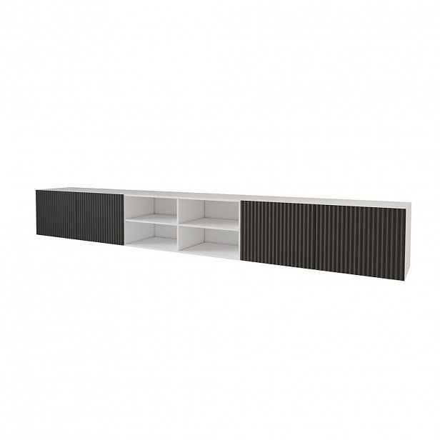ALTDECOR NÍZKÁ komoda NOA-2-W 3x100x40x40 cm – bílá / černá
