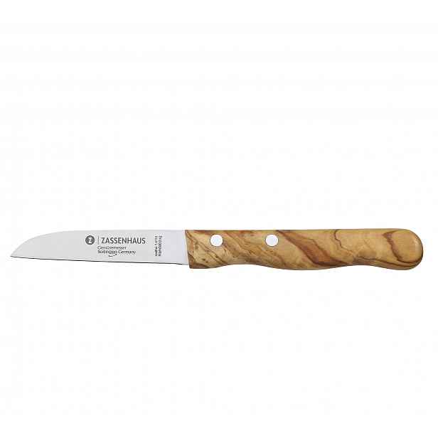 Nůž ZassenHaus nůž olivové dřevo na zeleninu a ovoce škrabka 16,5 cm rovná