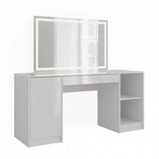 Vicco TOALETNÍ STOLEK Sherry Bílá/bílý vysoký lesk 158.2 cm s LED zrcadlem