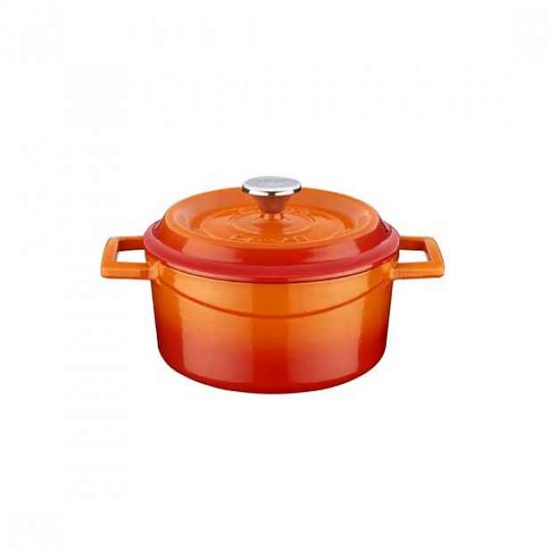 Litinová zapékací miska, 14 cm/0,8 l, "Trendy", oranžová - LAVA