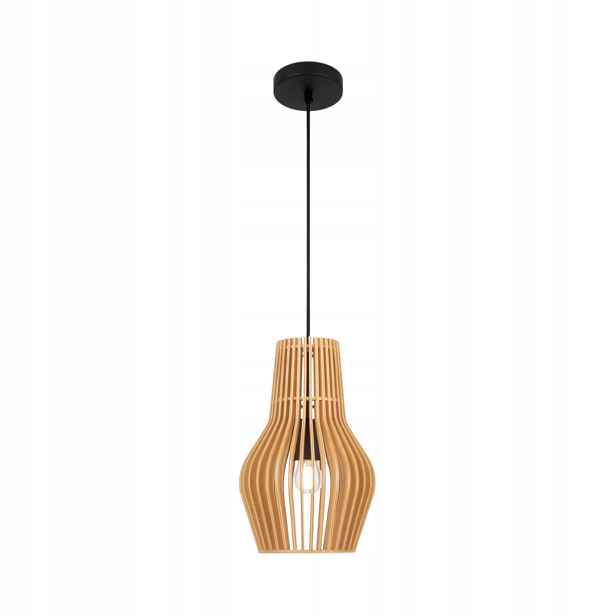 Závěsná lampa černá/dřevo Ø20 cm Roots 1xE27 40W Maytoni