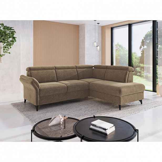 Sit & More ROHOVÁ SEDAČKA, textil, světle hnědá