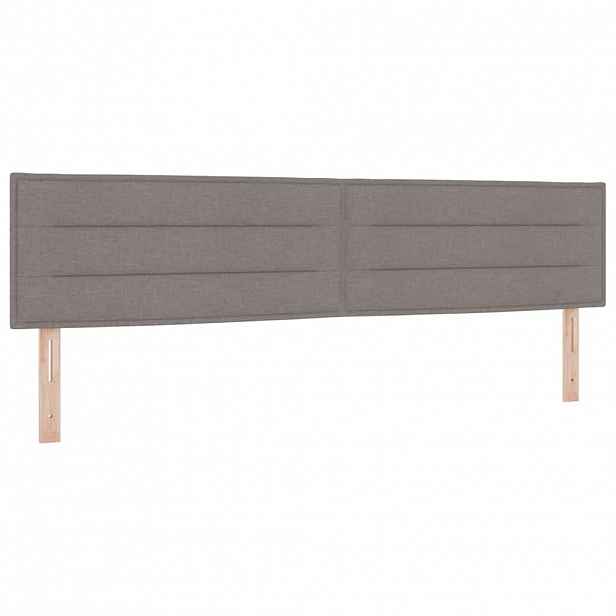 vidaXL Čelo postele Taupe textil