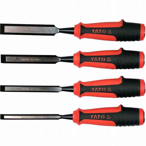 Truhlářské Dláta Na Dřevo Crv 4 Ks 10-20 MM Rukojeť Tpr Yato